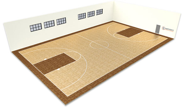 Full-size indoor court
