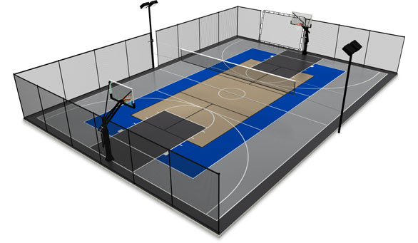 Medium-size outdoor court