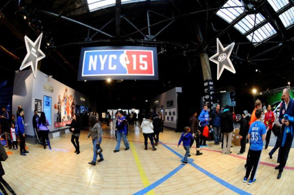 Fans enjoying SnapSports Maple XL flooring during the 2015 NBA All-Star Jam Session