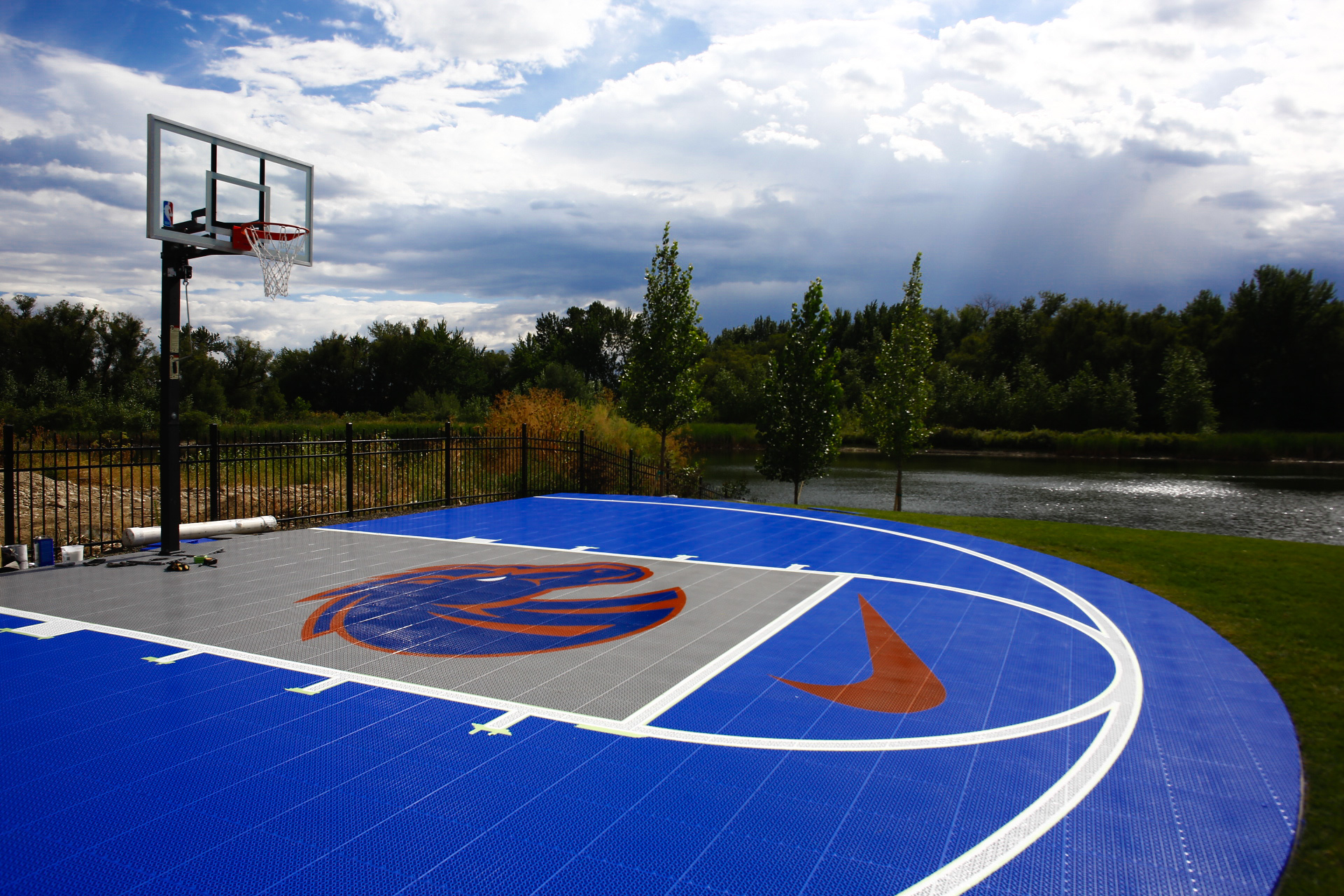 Bryan Harsin's Boise State Signature Basketball Court