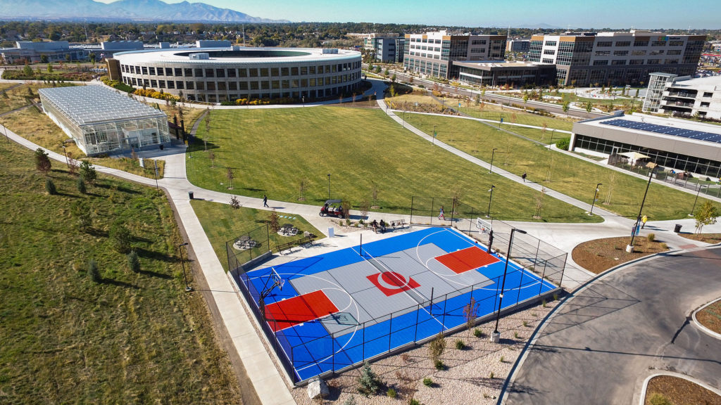 Drone Photo of the Overstock.com SnapSports Outdoor Multi-Court