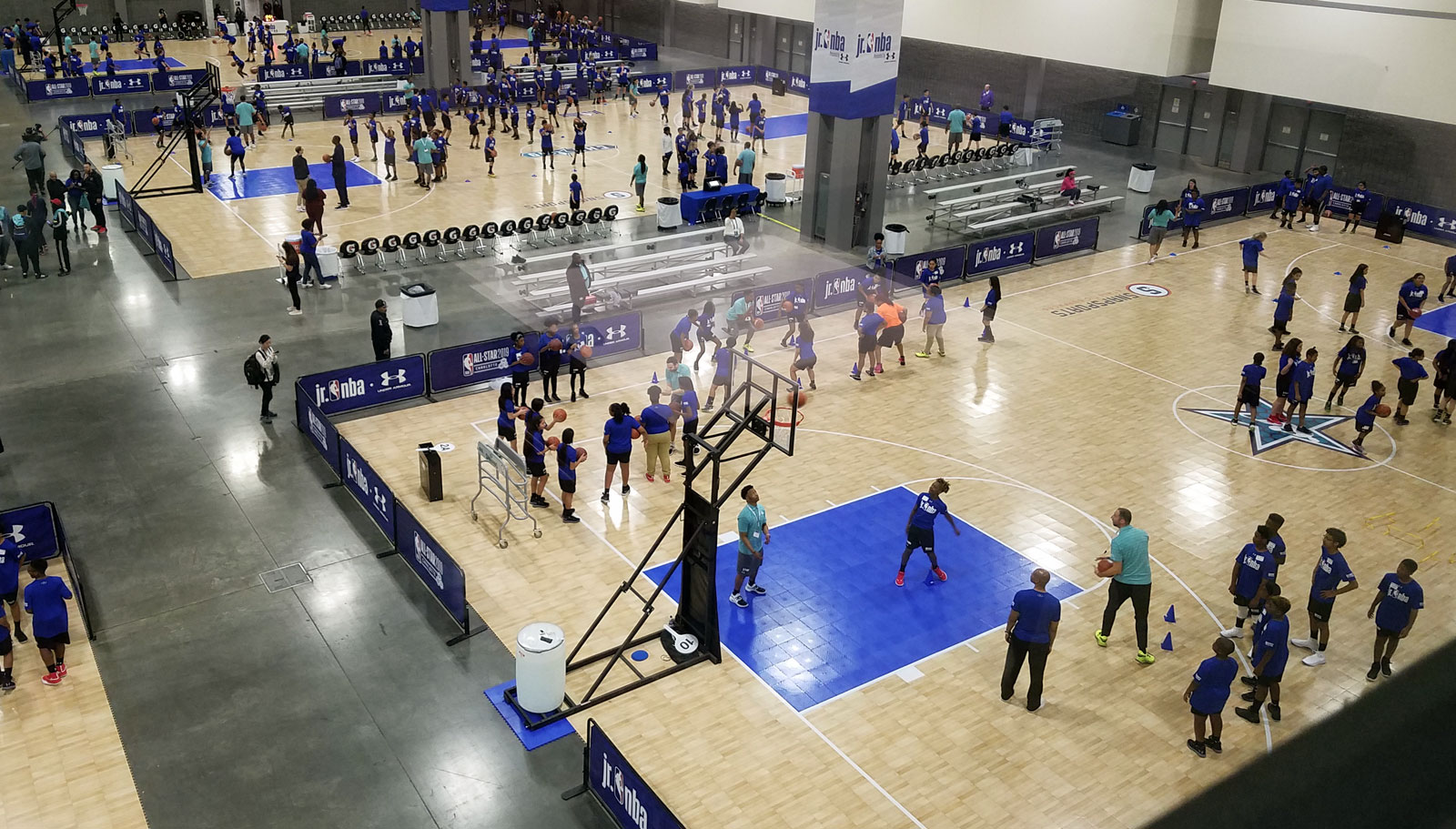 Overhead view of the Maple Tuffshield courts provided by SnapSports