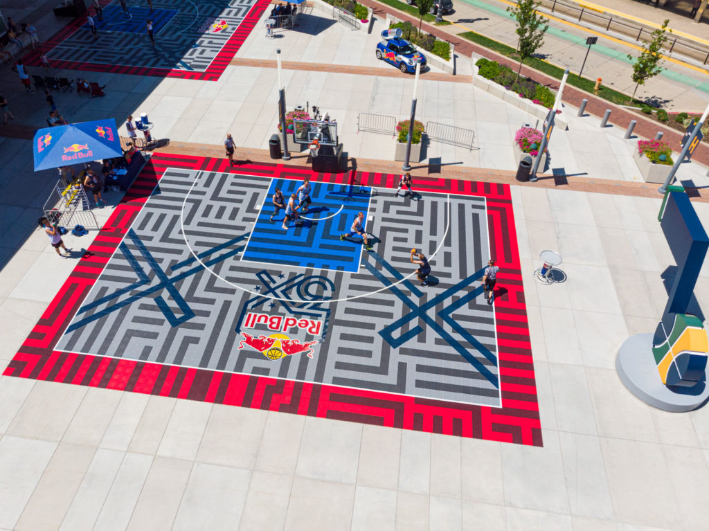 Overhead view of a court at RedBull 3x