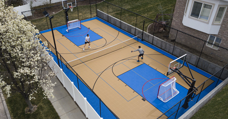 Multi Purpose Court Design, Tennis, Basketball, Volleyball