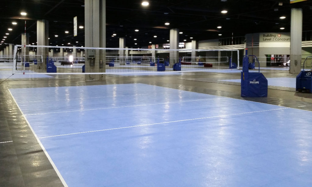 SnapSports 50-50 Athletic Surface on Big South volleyball courts