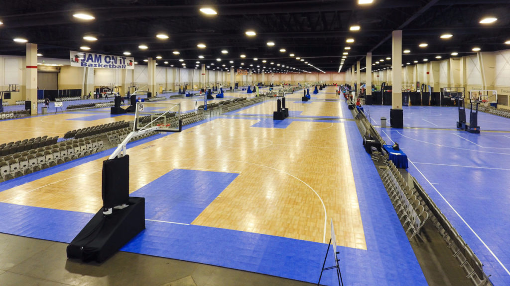 SnapSports Revolution with Tuffshield® flooring is set up and ready for action