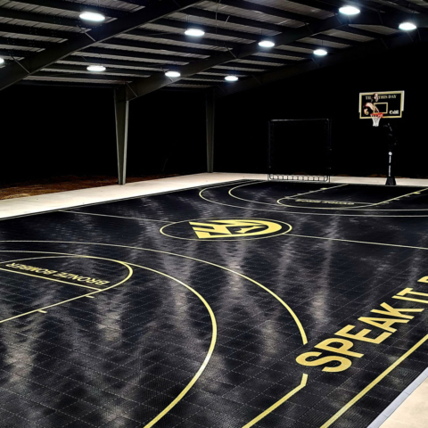 Stunning basketball court themed for American pro boxer Deontay Wilder "The Bronze Bomber"