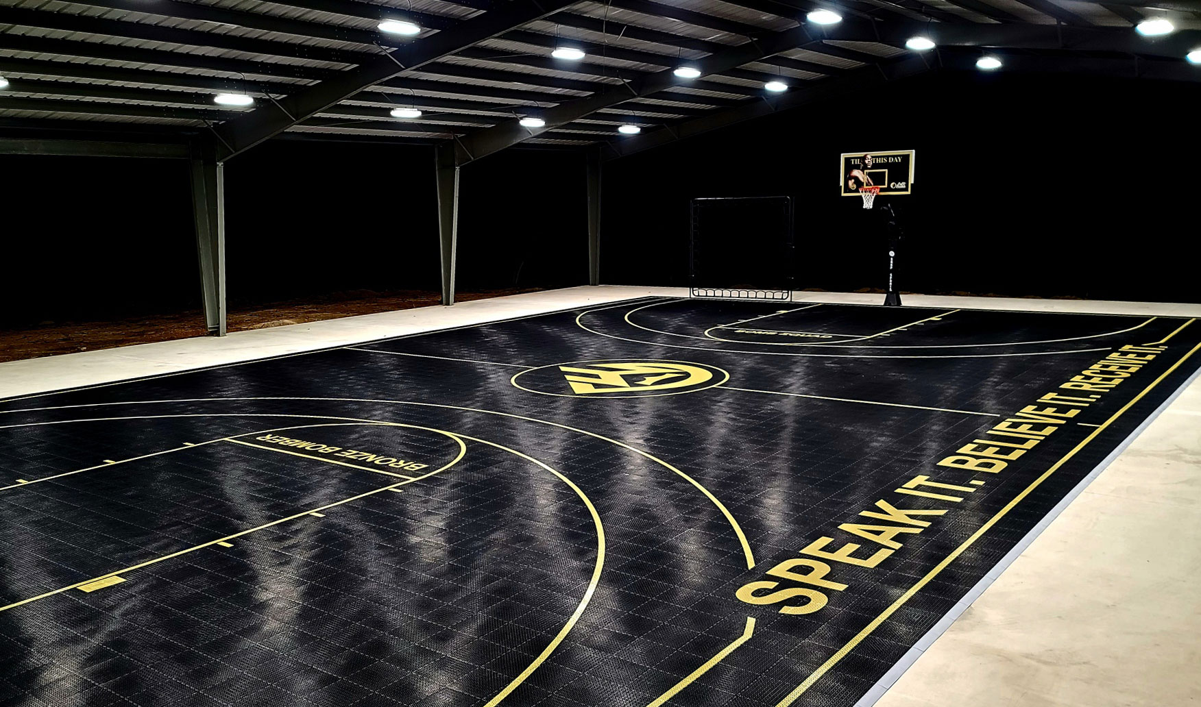 Stunning basketball court themed for American pro boxer Deontay Wilder "The Bronze Bomber"