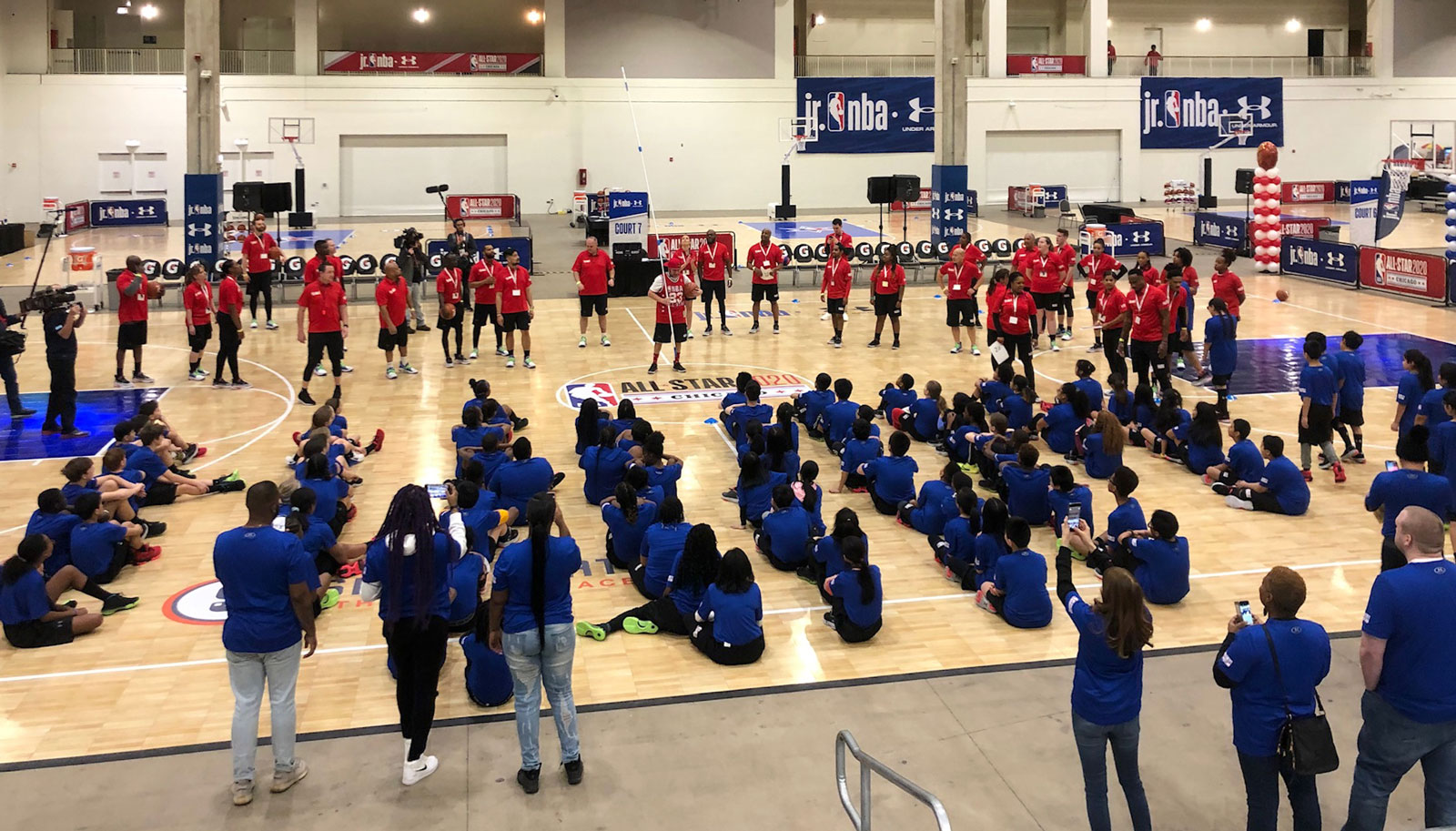Participants learn from the pros at the NBA All-Star event