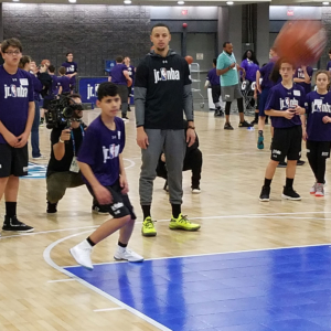Stephen Curry at the Jr. NBA event