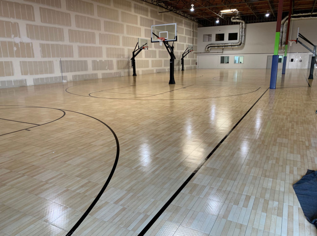 Revolution TuffShield maple indoor basketball courts
