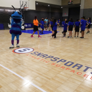 Hugo the Hornet giving thumbs up next to the SnapSports logo