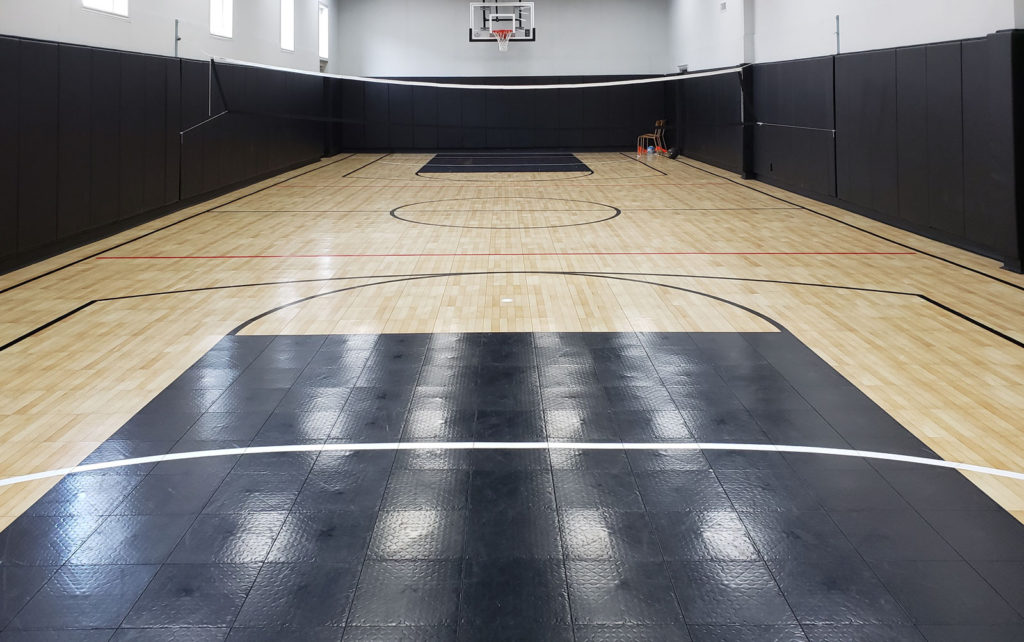 Indoor Revolution maple and graphite full multi-court