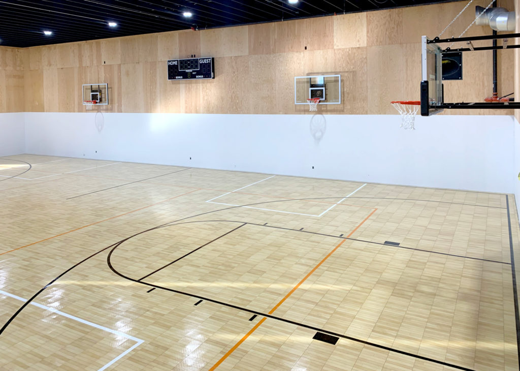 Indoor Revolution Maple style multi-court with multiple hoops