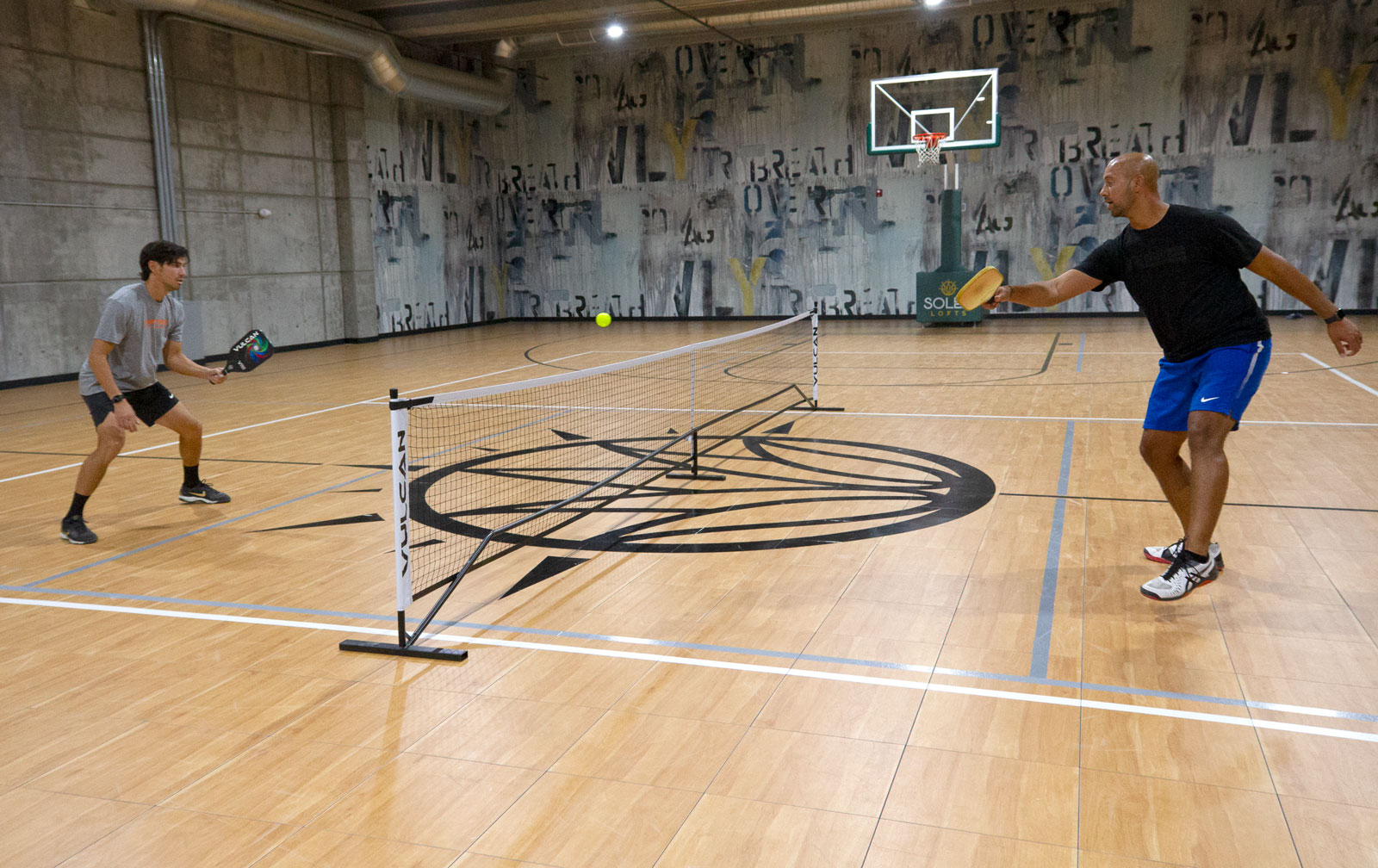 Using the Pickleball lines for a game.
