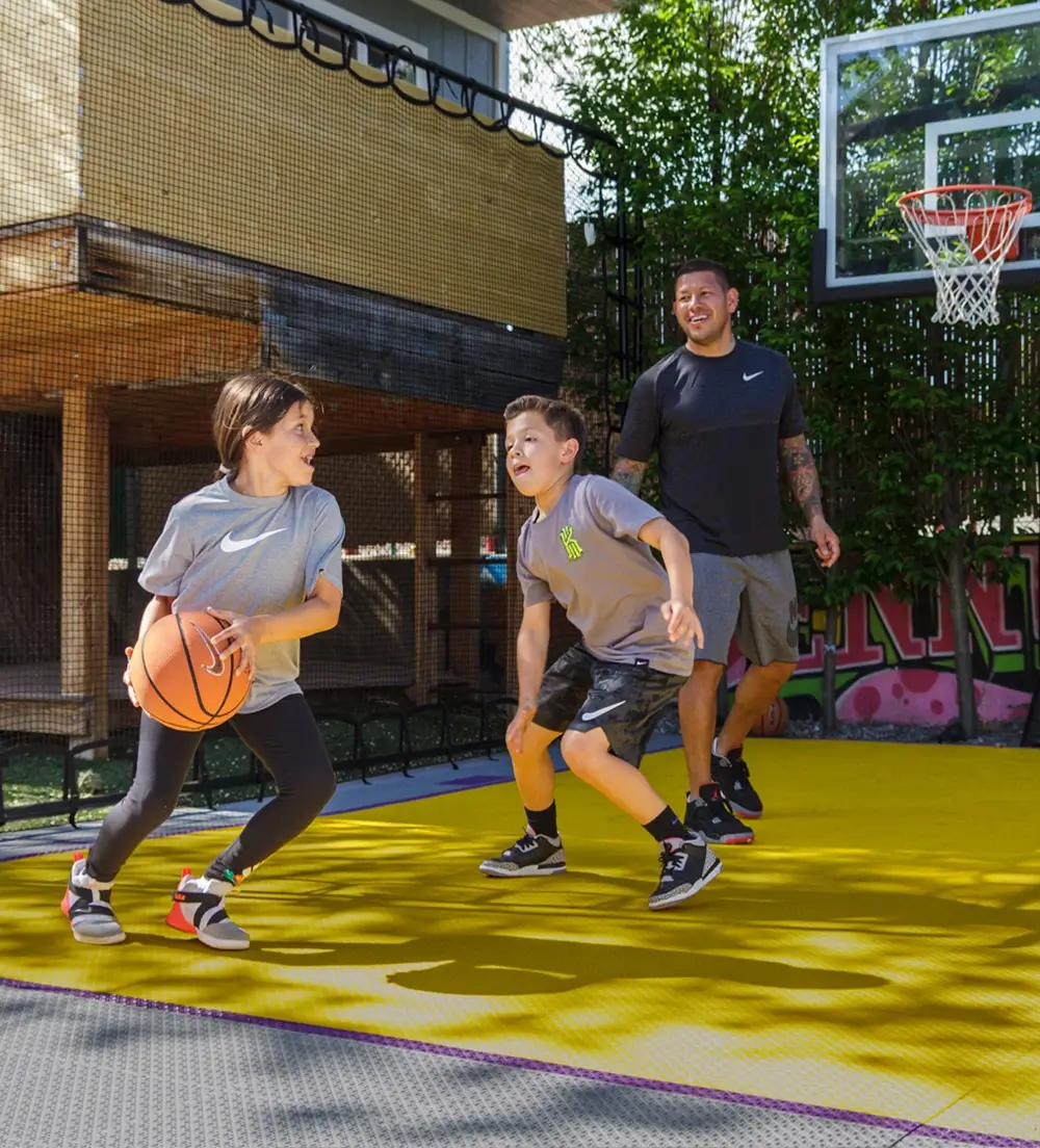 Backyard basketball courts