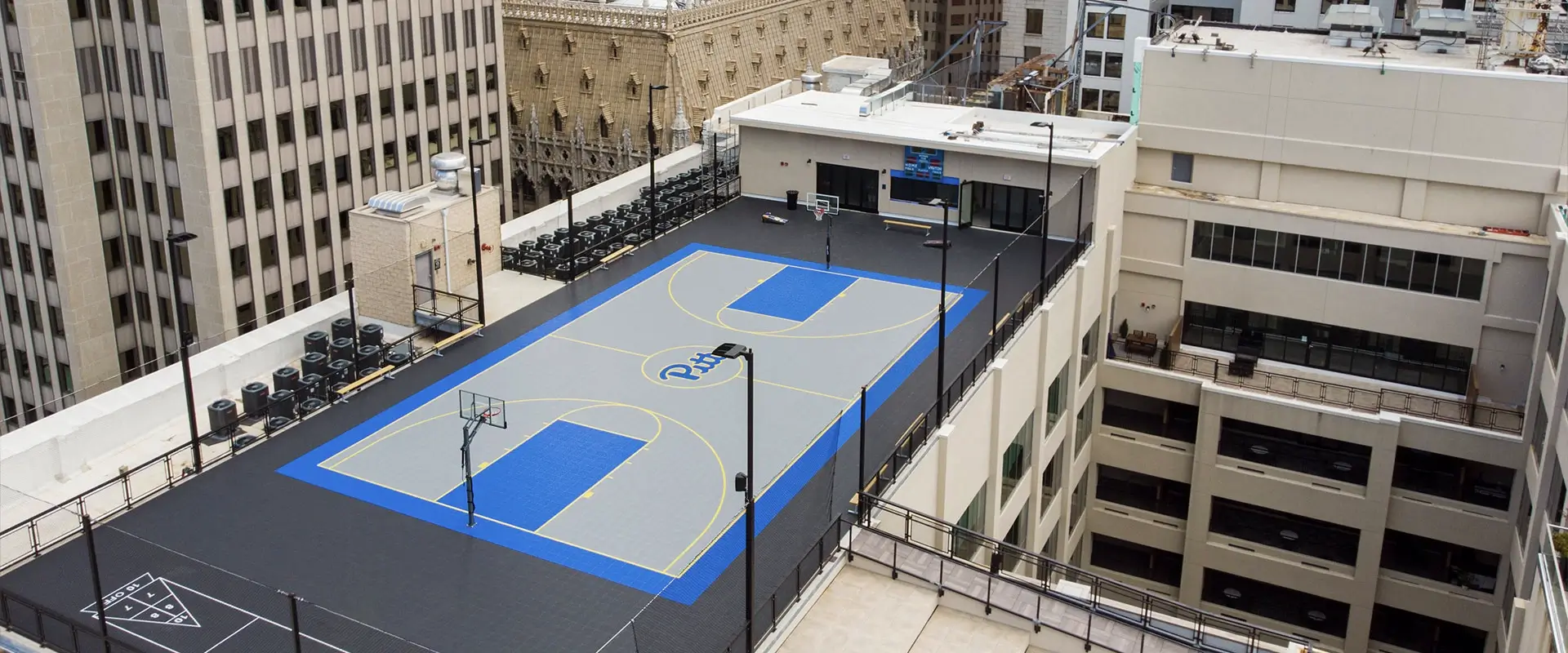rooftop court in Pittsburgh