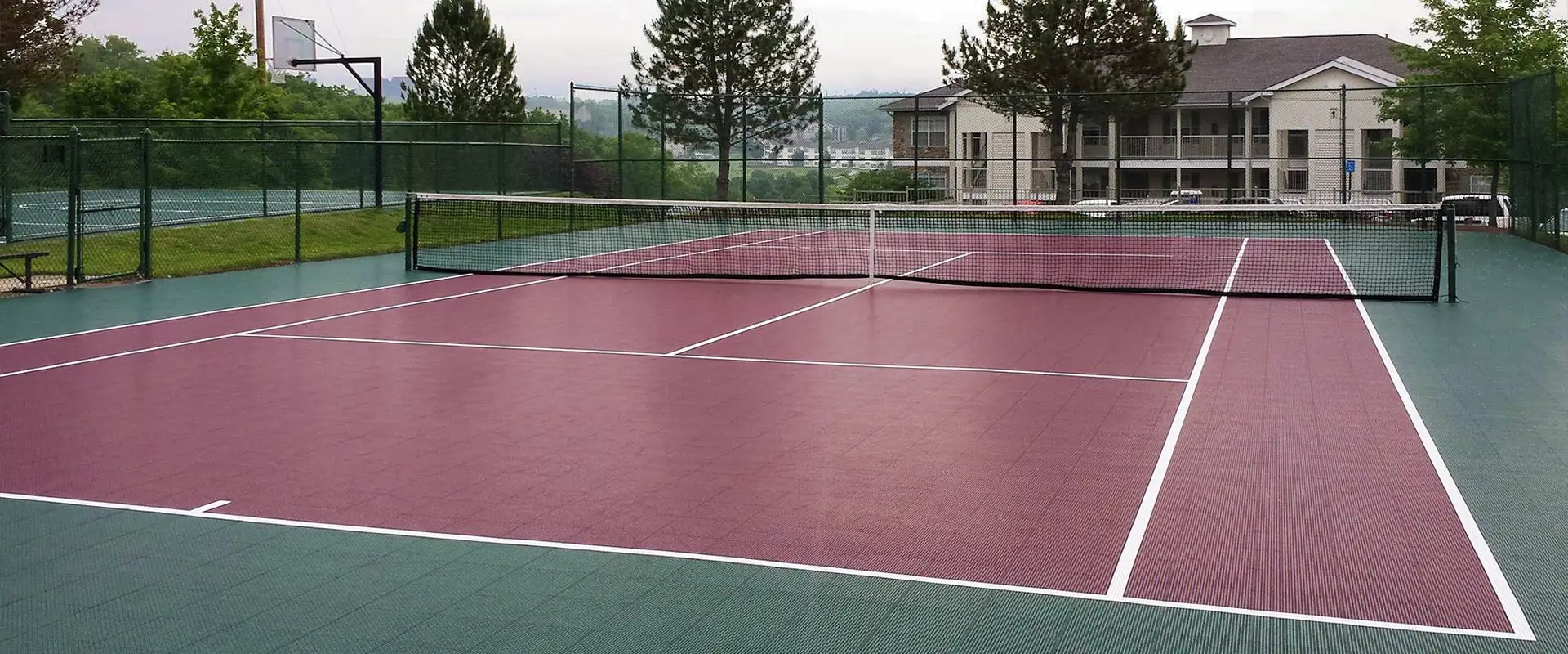 Tennis court at an apartment complex