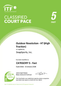 ITF Court Pace outdoor revolution ClassificationCertificate ITF Court Pace outdoor revolution ClassificationCertificate