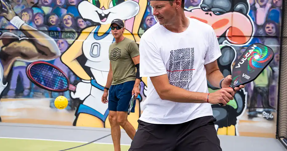 doubles pickleball on played on PickleGrip