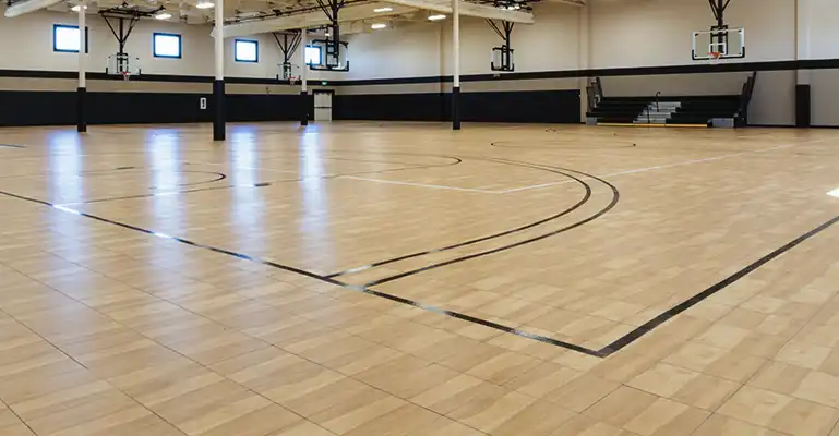 commercial gym flooring Commercial Gym Flooring at a multi-sport gymnasium.