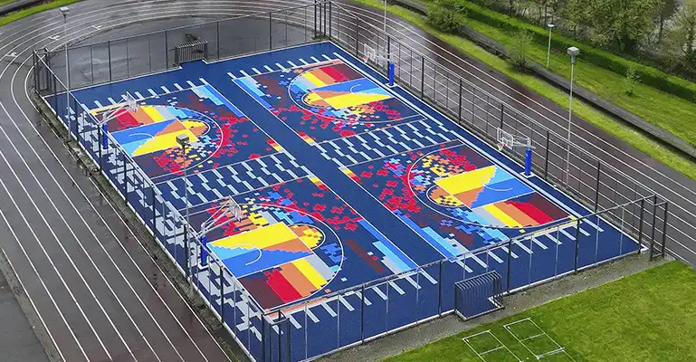 commercial multi sport Multi-sport commercial court In a public park